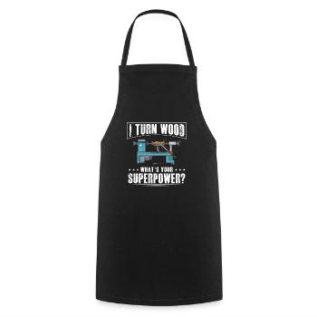 Woodturning Woodturning Wood Lathe Lathe - Cooking Apron - black - Front - AI Model Male 185 dark (185cm)