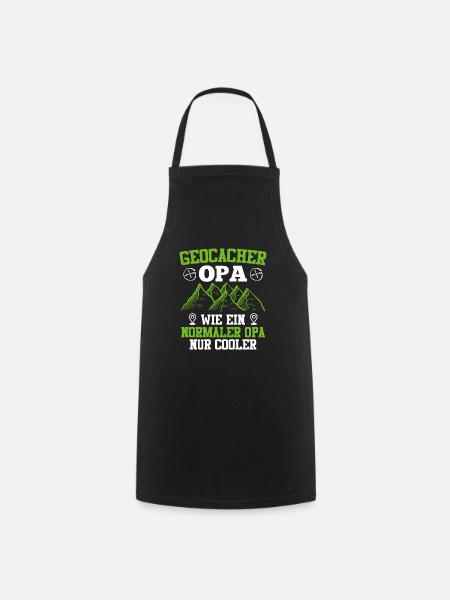 Geocaching Opa GPS Schnitzeljagd Großvater - Kochschürze - Schwarz