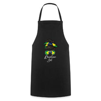 Brazil - Cooking Apron - black - Front - AI Model Male 185 dark (185cm)