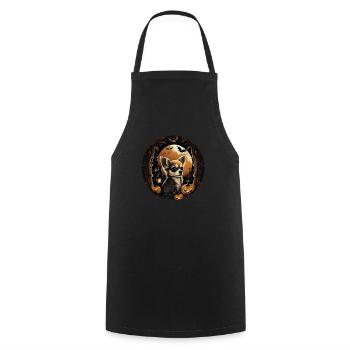 Chihuahua Costume d'Halloween - Citrouille - Tablier de cuisine - noir - Devant - AI Model Male 185 dark (185cm)