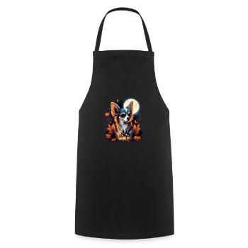 Chihuahua Costume d'Halloween - Citrouille - Tablier de cuisine - noir - Devant - AI Model Male 185 dark (185cm)