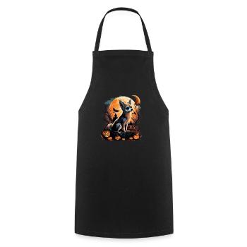 Chihuahua Costume d'Halloween - Citrouille - Tablier de cuisine - noir - Devant - AI Model Male 185 dark (185cm)
