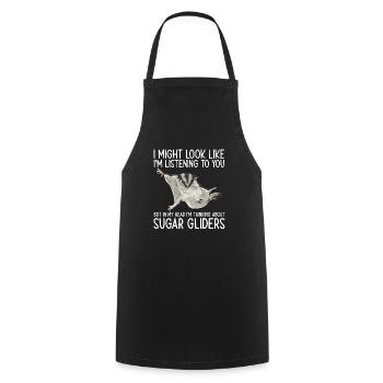 Short-headed glider Sugar Glider - Cooking Apron - black - Front - AI Model Male 185 dark (185cm)