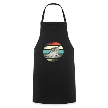 Short-headed glider Sugar Glider - Cooking Apron - black - Front - AI Model Male 185 dark (185cm)