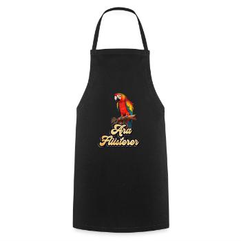 Ara Flüsterer Macaw Whisperer Papageien Fan - Kochschürze - Schwarz - Vorne - AI Model Male 185 dark (185cm)