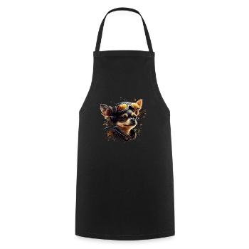 Chihuahua | Race Racing Car Funny Dog Mechanic - Cooking Apron - black - Front - AI Model Male 185 dark (185cm)