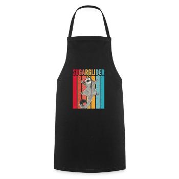 Short-headed glider Sugar Glider - Cooking Apron - black - Front - AI Model Male 185 dark (185cm)