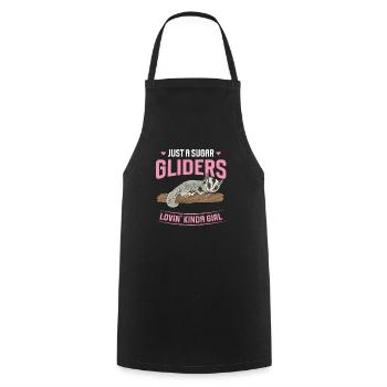 Short-headed glider Sugar Glider - Cooking Apron - black - Front - AI Model Male 185 dark (185cm)