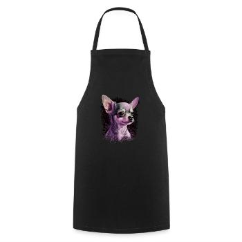 Chihuahua Puppy | Pretty Pink Dog Girly Mom Women - Cooking Apron - black - Front - AI Model Male 185 dark (185cm)