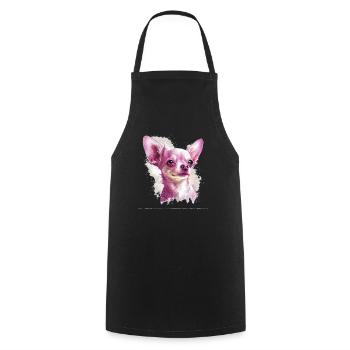Chihuahua Puppy | Pretty Pink Dog Girly Mom Women - Cooking Apron - black - Front - AI Model Male 185 dark (185cm)