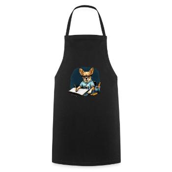 Chihuahua | Home Office Job Work Laptop Tie Funny - Cooking Apron - black - Front - AI Model Male 185 dark (185cm)