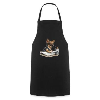 Chihuahua | Home Office Job Work Laptop Tie Funny - Cooking Apron - black - Front - AI Model Male 185 dark (185cm)