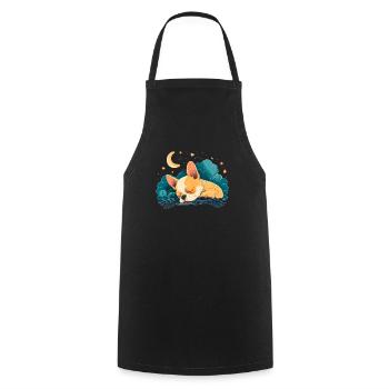 Chihuahua | Schlaf Nacht Pyjama Sonntag Niedlich - Kochschürze - Schwarz - Vorne - AI Model Male 185 dark (185cm)