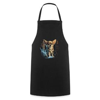 Chihuahua | Electrician Worker Electrical Job Dog - Cooking Apron - black - Front - AI Model Male 185 dark (185cm)