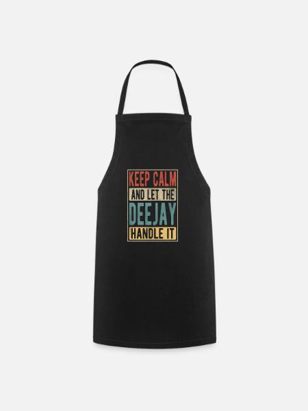 Deejay Retro Geschenk - Kochschürze - Schwarz