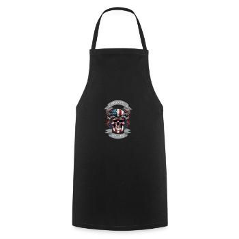One Badass Bonus Papa Viking Skull American Flag2 - Tablier de cuisine - noir - Devant - AI Model Male 185 dark (185cm)