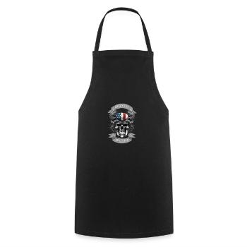 One Badass Bonus Papa Viking Skull American Flag2 - Tablier de cuisine - noir - Devant - AI Model Male 185 dark (185cm)