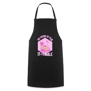 The Future Of Film Is Female - Cooking Apron - black - Front - AI Model Male 185 dark (185cm)