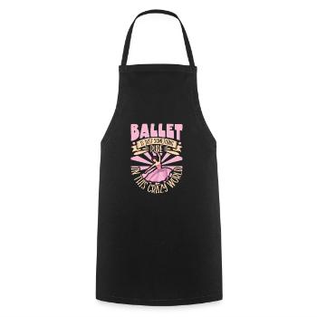 Ballet Ballerine Danse Danseuse Danse Ballet Cadeau - Tablier de cuisine - noir - Devant - AI Model Male 185 dark (185cm)