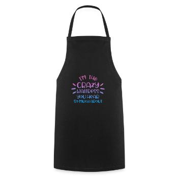 Diner Bar Waitress Waiter - Cooking Apron - black - Front - AI Model Male 185 dark (185cm)