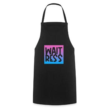 Diner Bar Waitress Waiter - Cooking Apron - black - Front - AI Model Male 185 dark (185cm)