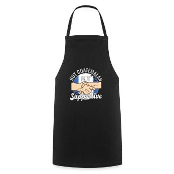 Pas guatémaltèque mais un voyageur de campagne solidaire - Tablier de cuisine - noir - Devant - AI Model Male 185 dark (185cm)