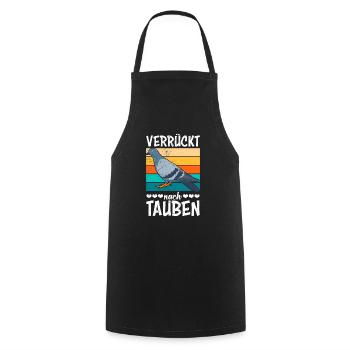 Verrückt nach Tauben Taubenhalter Tauben Fan - Kochschürze - Schwarz - Vorne - AI Model Male 185 dark (185cm)