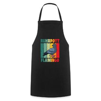 Ruhrpott Flamingo Taubenfreunde Tauben Fan - Kochschürze - Schwarz - Vorne - AI Model Male 185 dark (185cm)