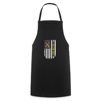 Autism Awareness Acceptance Choose Kindness - Cooking Apron - black - Front - AI Model Male 185 dark (185cm)