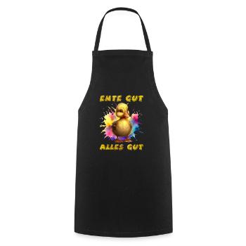 Ente gut Alles gut Entenliebhaber Entchen - Kochschürze - Schwarz - Vorne - AI Model Male 185 dark (185cm)