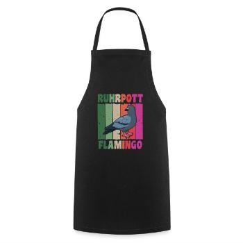 Ruhrpott Flamingo Taubenfreunde Tauben Fan - Kochschürze - Schwarz - Vorne - AI Model Male 185 dark (185cm)