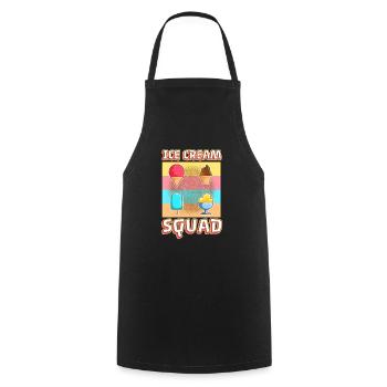 Ice cream squad - Kochschürze - Schwarz - Vorne - AI Model Male 185 dark (185cm)