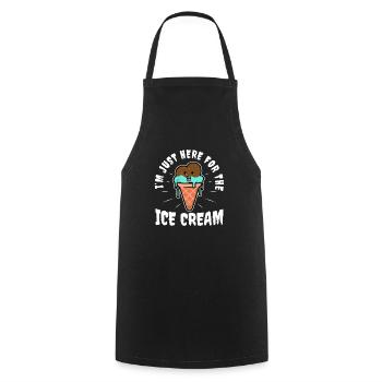 Im just here for the ice cream - Kochschürze - Schwarz - Vorne - AI Model Male 185 dark (185cm)