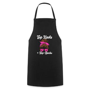 Indoor cycling bike workout - Cooking Apron - black - Front - AI Model Male 185 dark (185cm)