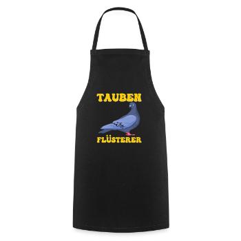 Tauben Flüsterer Taubenfreunde Taubenzucht - Kochschürze - Schwarz - Vorne - AI Model Male 185 dark (185cm)