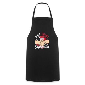 Pas Trini mais un voyageur de campagne solidaire - Tablier de cuisine - noir - Devant - AI Model Male 185 dark (185cm)