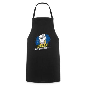 Pas Bajan mais un pays de soutien de la Barbade - Tablier de cuisine - noir - Devant - AI Model Male 185 dark (185cm)
