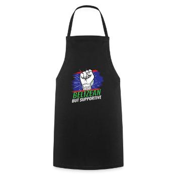 Pas bélizien mais favorable au Belize Flag Country - Tablier de cuisine - noir - Devant - AI Model Male 185 dark (185cm)