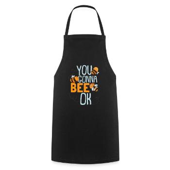 Du gehst zu Bee Ok - Kochschürze - Schwarz - Vorne - AI Model Male 185 dark (185cm)