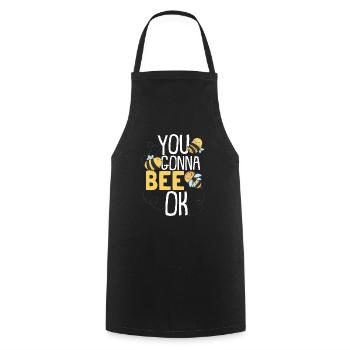 Du gehst zu Bee Ok - Kochschürze - Schwarz - Vorne - AI Model Male 185 dark (185cm)
