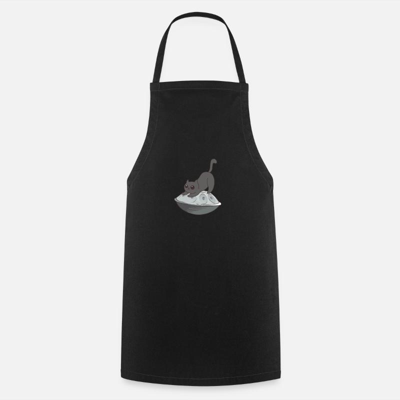 Handpan Cat Player Handpan - Tablier de cuisine - noir