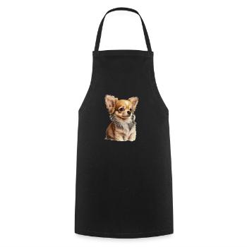 Chihuahua | Welpe Mama Lustiger Hund Niedlich - Kochschürze - Schwarz - Vorne - AI Model Male 185 dark (185cm)