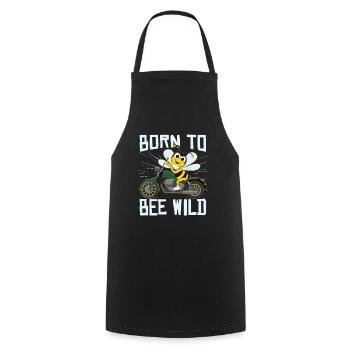 Born To Bee Wild - Cooking Apron - black - Front - AI Model Male 185 dark (185cm)