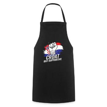 Not Costa Rican But Supportive Costa Rica Flag - Cooking Apron - black - Front - AI Model Male 185 dark (185cm)