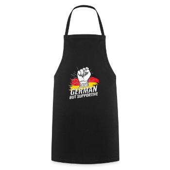 Pas allemand mais favorable Allemagne Pays du drapeau - Tablier de cuisine - noir - Devant - AI Model Male 185 dark (185cm)