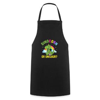Drôle de dinosaure disant T Rex Dino - Tablier de cuisine - noir - Devant - AI Model Male 185 dark (185cm)