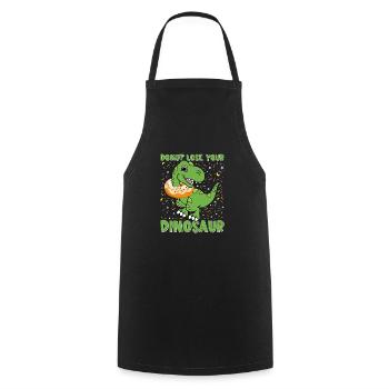 Lustiger Dinosaurier-Spruch T Rex Dino - Kochschürze - Schwarz - Vorne - AI Model Male 185 dark (185cm)