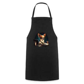 Chihuahua | Home Office Job Work Laptop Tie Funny - Cooking Apron - black - Front - AI Model Male 185 dark (185cm)