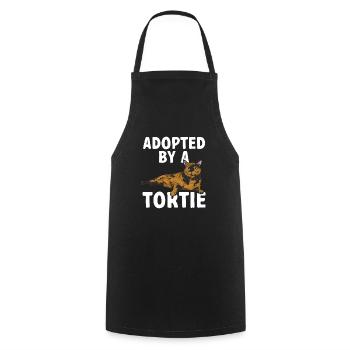 Schildpatt Katze Tortoiseshell Cat Tortie - Kochschürze - Schwarz - Vorne - AI Model Male 185 dark (185cm)