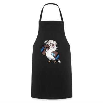 Lachender Hans Vogel Jägerliest Kawaii Emoticon - Kochschürze - Schwarz - Vorne - AI Model Male 185 dark (185cm)